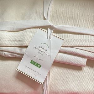 pb basic pleated bed skirt queen